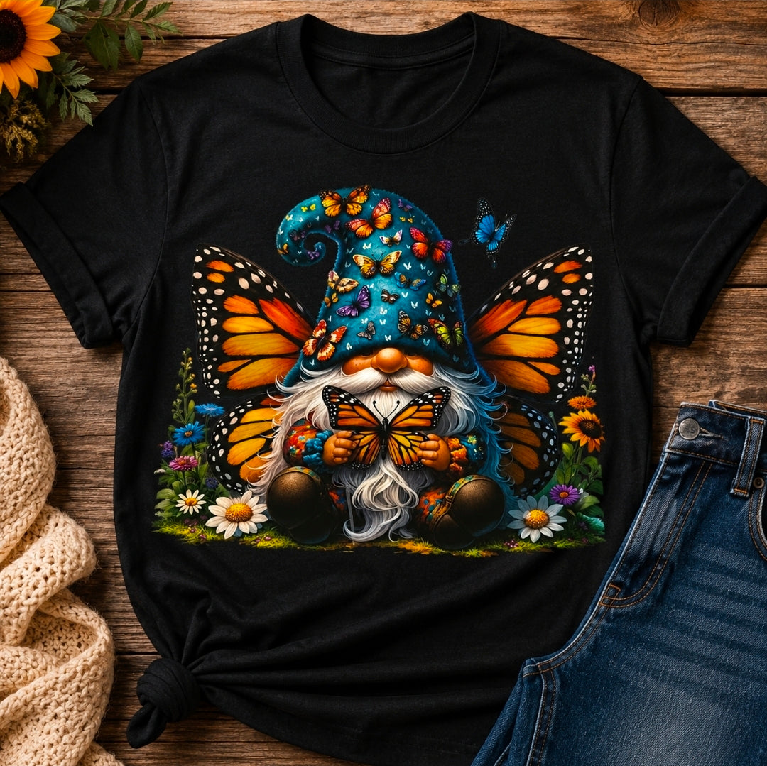 Large Butterfly Gnome Tee Shirt