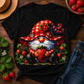 Red checkered strawberry Gnome Tee Shirt