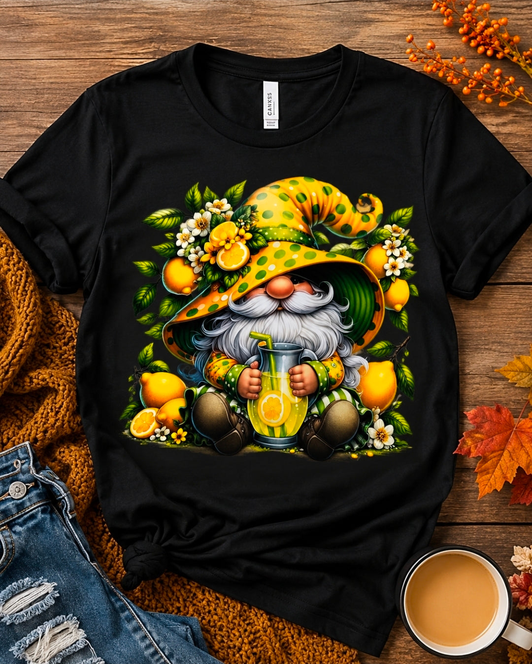 Yellow Lemon Gnome Tee Shirt