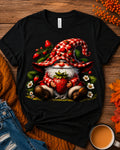 Strawberry Plaid Gnome Tee Shirt