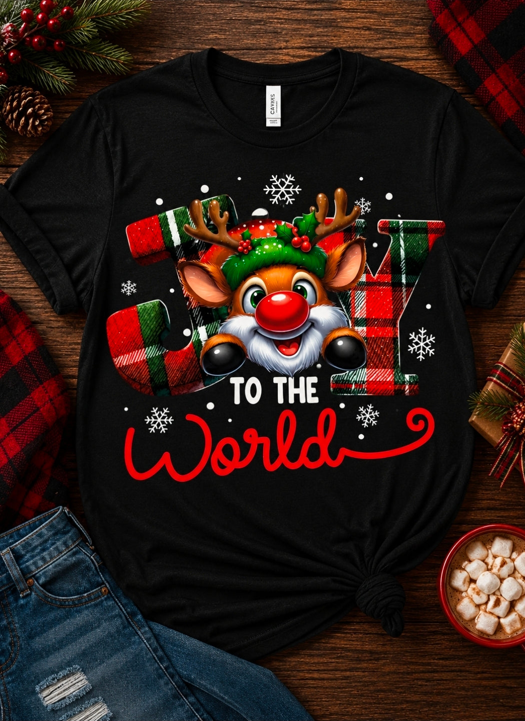 Joy to the World Christmas Tee Shirt