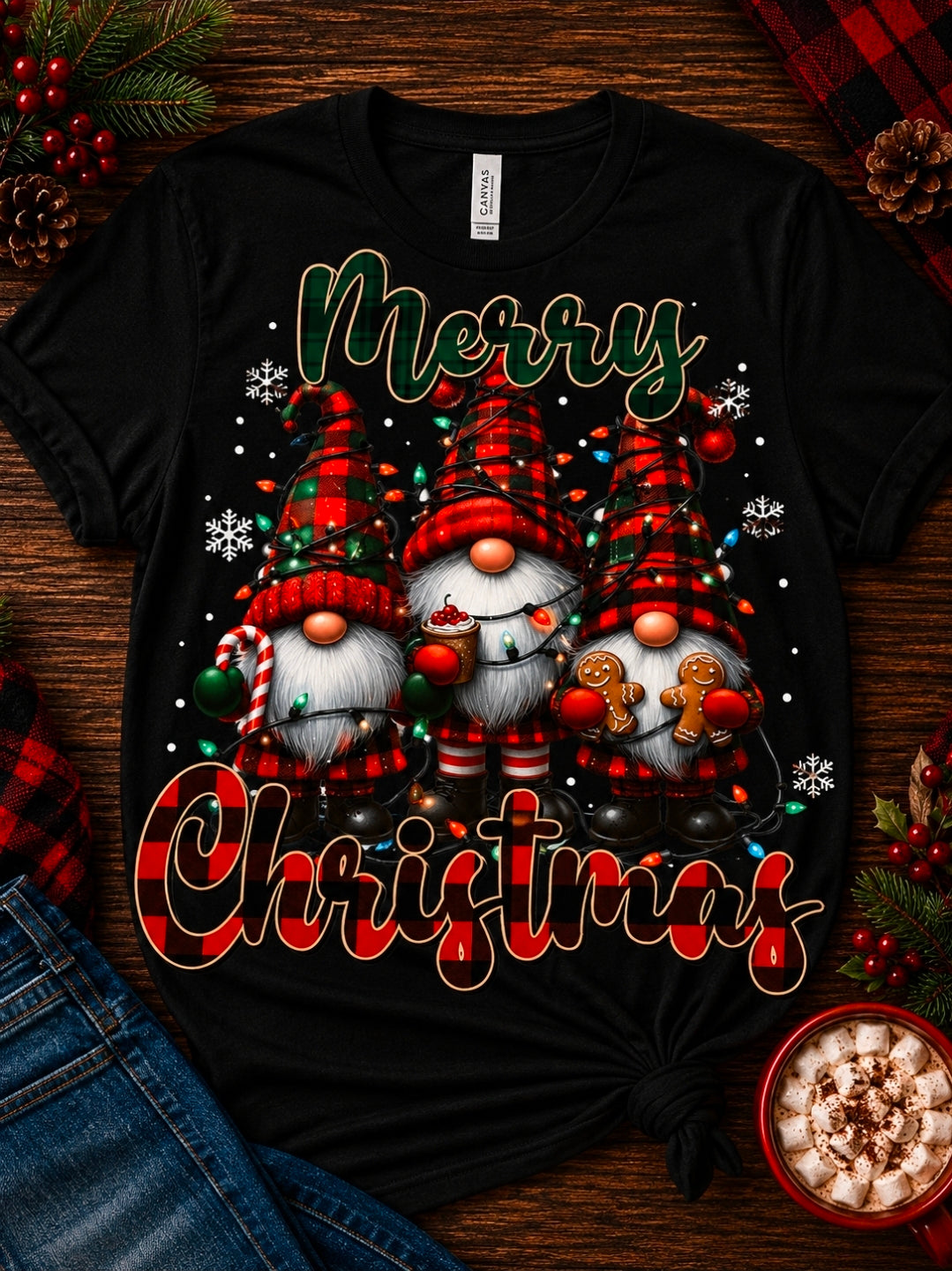 Merry Christmas Gnome Tee Shirt
