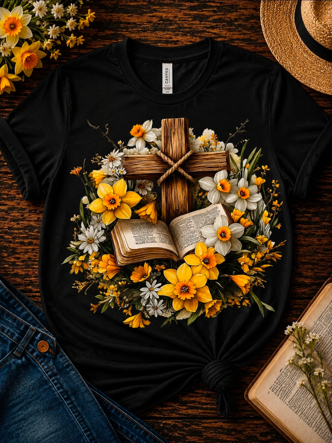 Bible and Cross Tee Shirt