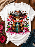 Cow Girl Highland cow Tee Shirt