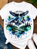 Eagle and mountain Tee Shirt