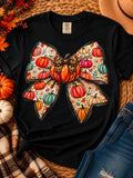 Fall Design Bow Tee Shirt