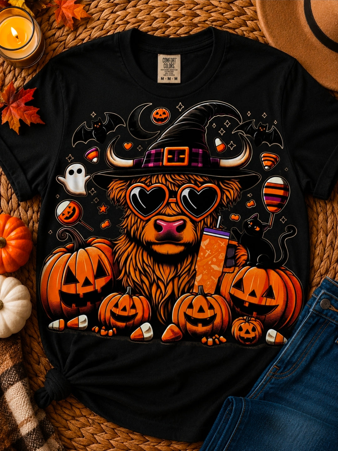 Highland cow Fall Tee Shirt