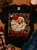 Lepard Merry Christmas Tee Shirt