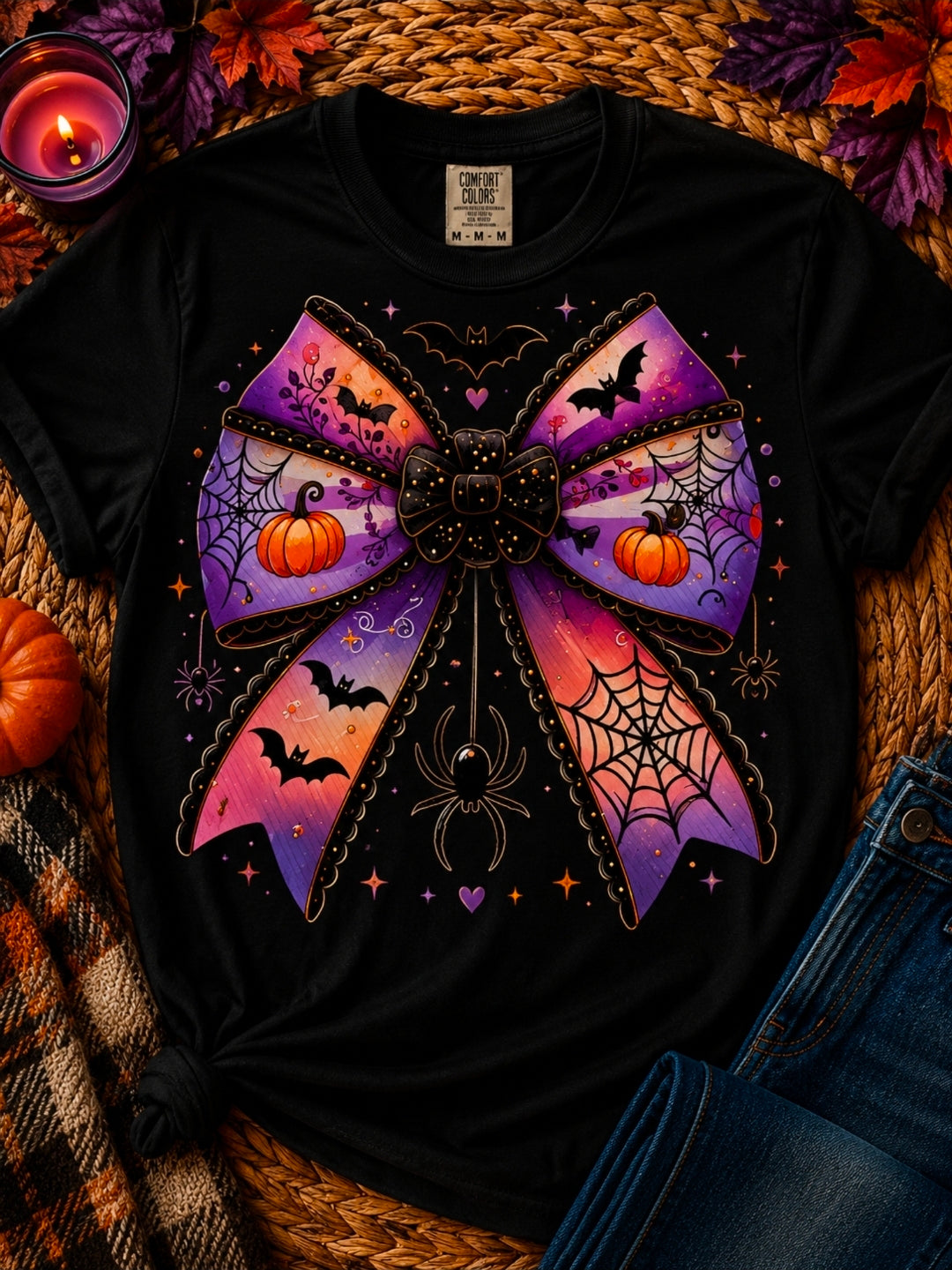 Halloween Bow Tee Shirt
