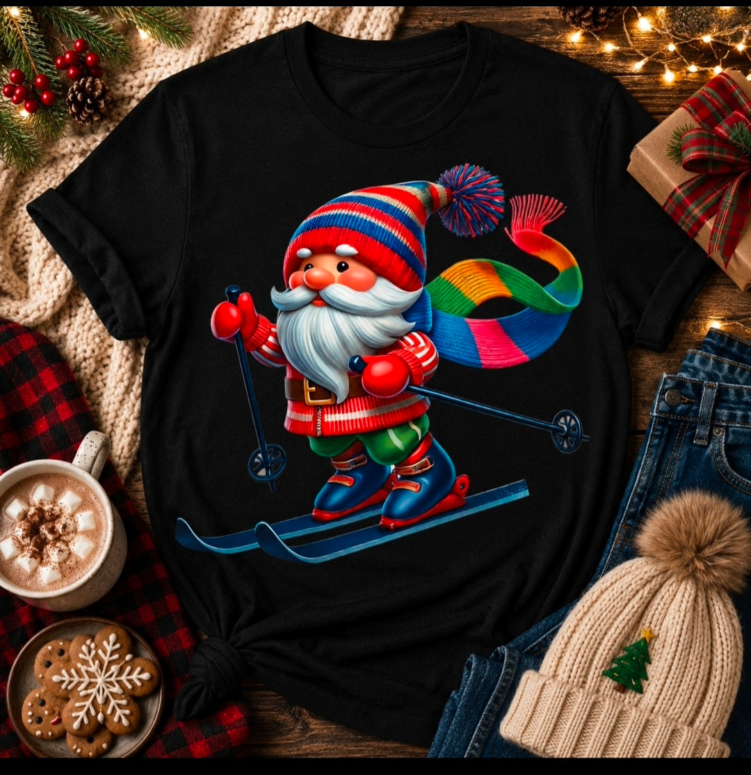 Santa on Skees Tee Shirt