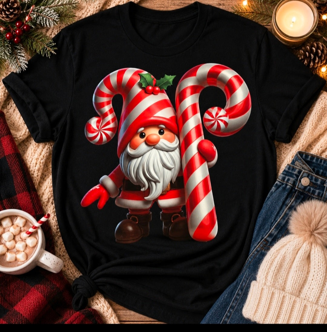 Candy cane Santa Tee Shirt