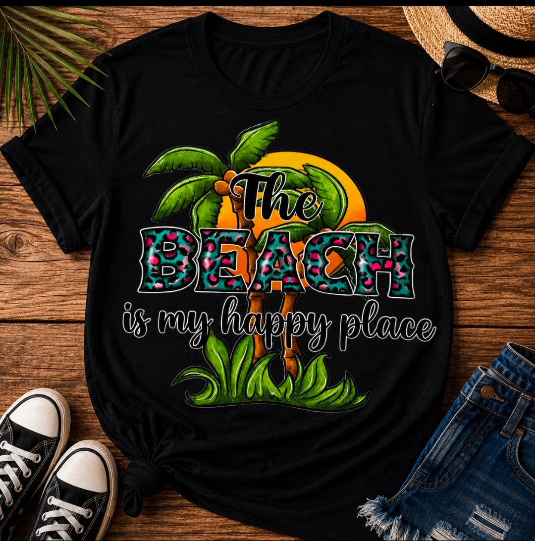 The Beach is my happy place Tee shirt