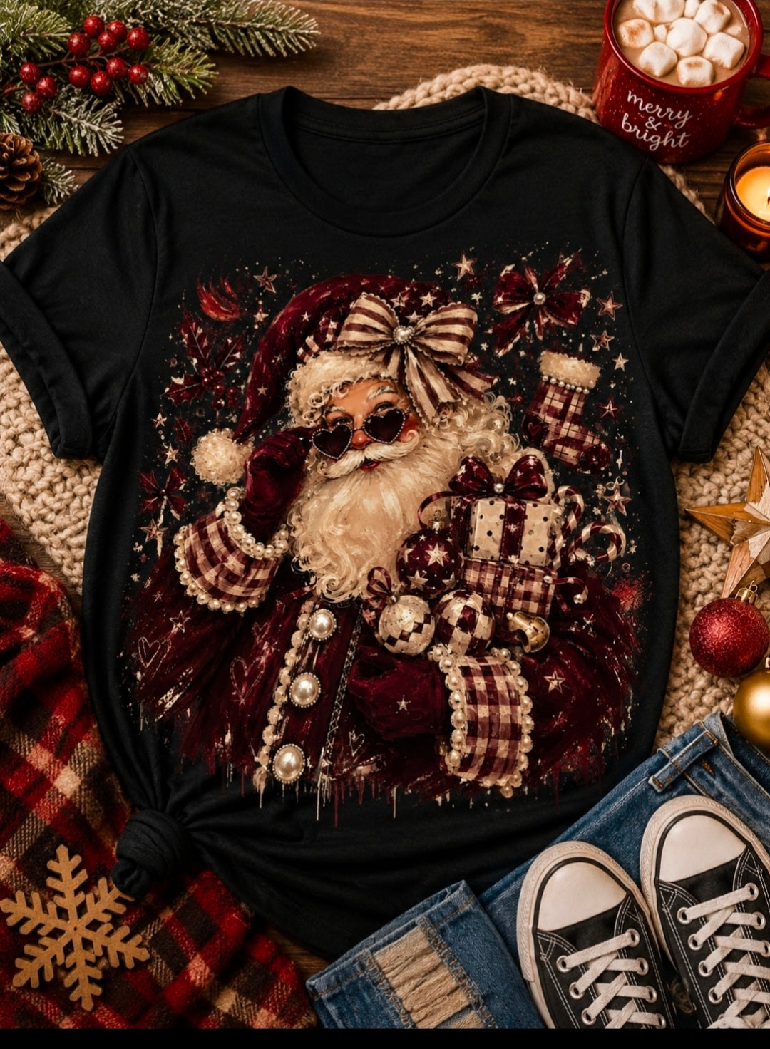Santa with presents Tee Shirt